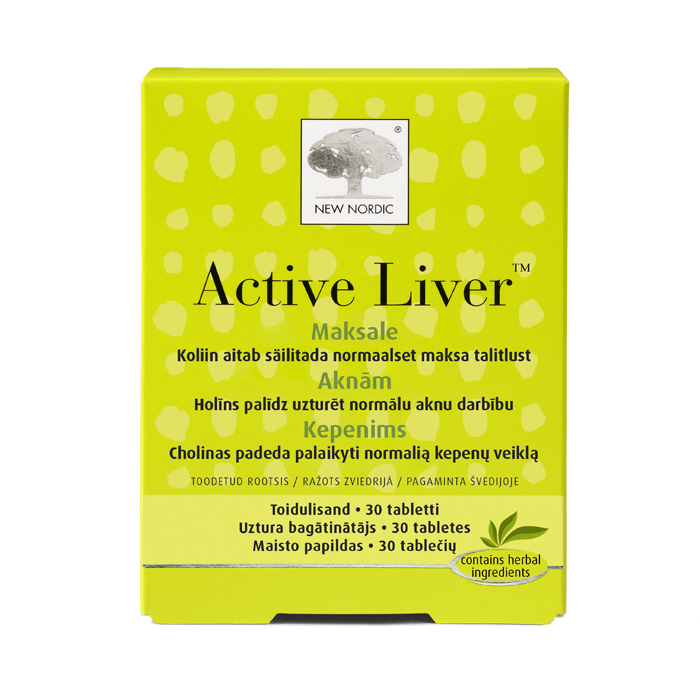 Active Liver™ 30 tableti pakendi esikülg.