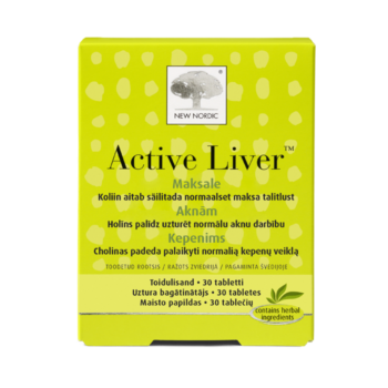 „Active Liver“ 30-tabletilise pakendi esikülg.