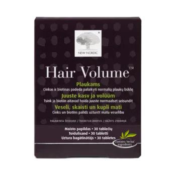 New Nordic Hair Volume™ 30 tabletti õunaekstraktiga aitavad säilitada juuste, naha ja küünte normaalset seisundit.