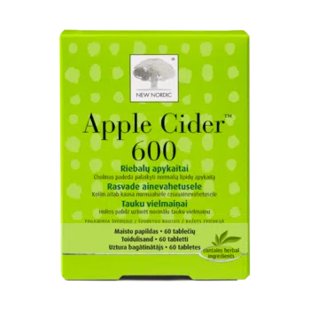 New Nordic Apple Cider™ 60 tabletti õunasiidri äädikaga aitavad toetada seedimist ja ainevahetust