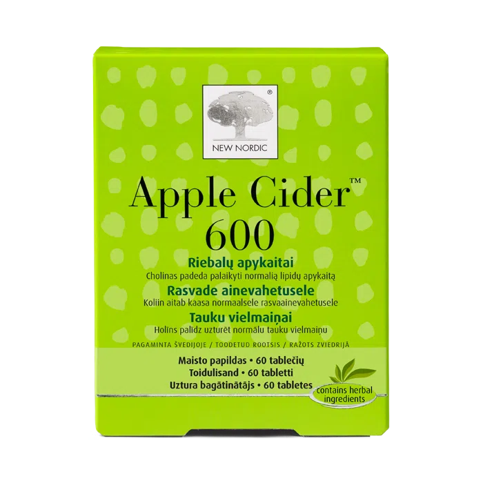 i_packshot_applecider_60_baltic New Nordic Apple Cider™ 60 tabletti õunasiidri äädikaga aitavad toetada seedimist ja ainevahetust