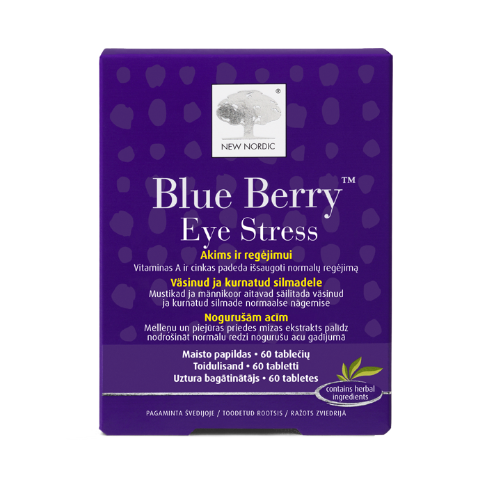 i_packshot_blueberryeyestress_BALTIC New Nordic Blue Berry™ Eye Stress – 60 tabletes.