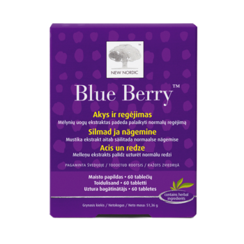 New Nordic Blue Berry™ Eyebright tabletid, mis sisaldavad mustikaid ja taimeekstrakte, aitavad säilitada silmade tervist ja normaalset nägemist.