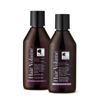 New Nordic Hair Volume™ šampoon ja palsam, mis sisaldavad õunaekstrakti ja aminohappeid, aitavad säilitada juuste täidlasemat mahtu ja läiget.