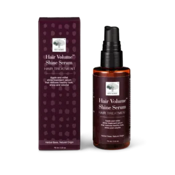 Image of New Nordic Hair Volume™ Shine Serum, restores shine, volume, and healthy-looking hair with apple and millet extract.