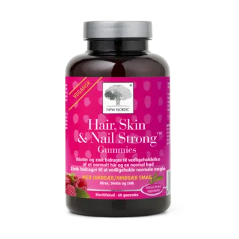 New Nordic Hair, Skin & Nail Strong Gummies – kummikommid juuste, naha ja küünte toetamiseks.