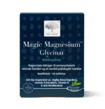 New Nordic Magic Magnesium™ Glycinat pakendi esikülg tumesinisel taustal.
