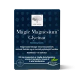 New Nordic Magic Magnesium™ Glycinat pakendi esikülg tumesinisel taustal.