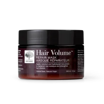 Image of New Nordic Hair Volume™ Repair Mask, deeply nourishes and strengthens hair with apple, coconut, and rice protein.