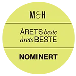 Logo tekstiga „Årets Bedste Nomineret”, mis rõhutab auhinna kandideerimist.