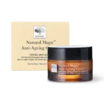 New Nordic Natural Magic™ vananemisvastane kreem vähendab kortse, samal ajal niisutades, pinguldades, siludes ja heledamaks muutes nahka granaatõuna, astaksantiini ja päevalilleõli abil.