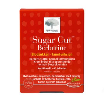 New Nordic Sugar Cut™ Berberine pakend läbipaistval taustal.