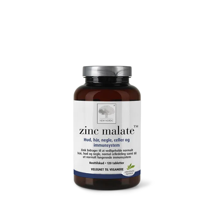 di_webpackshot_zincmalate_120_dkpng New Nordic zinc malate™ pudel läbipaistval taustal.