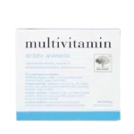 New Nordic multivitamin active woman pakend läbipaistval taustal.