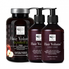 Hair Volume™ GUMMIES kummikommid, shampoon ja palsam - JUUKSEHOOLDUSKOMPLEKT